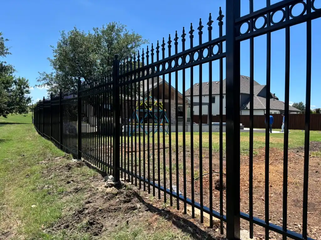Commercial iron security fence