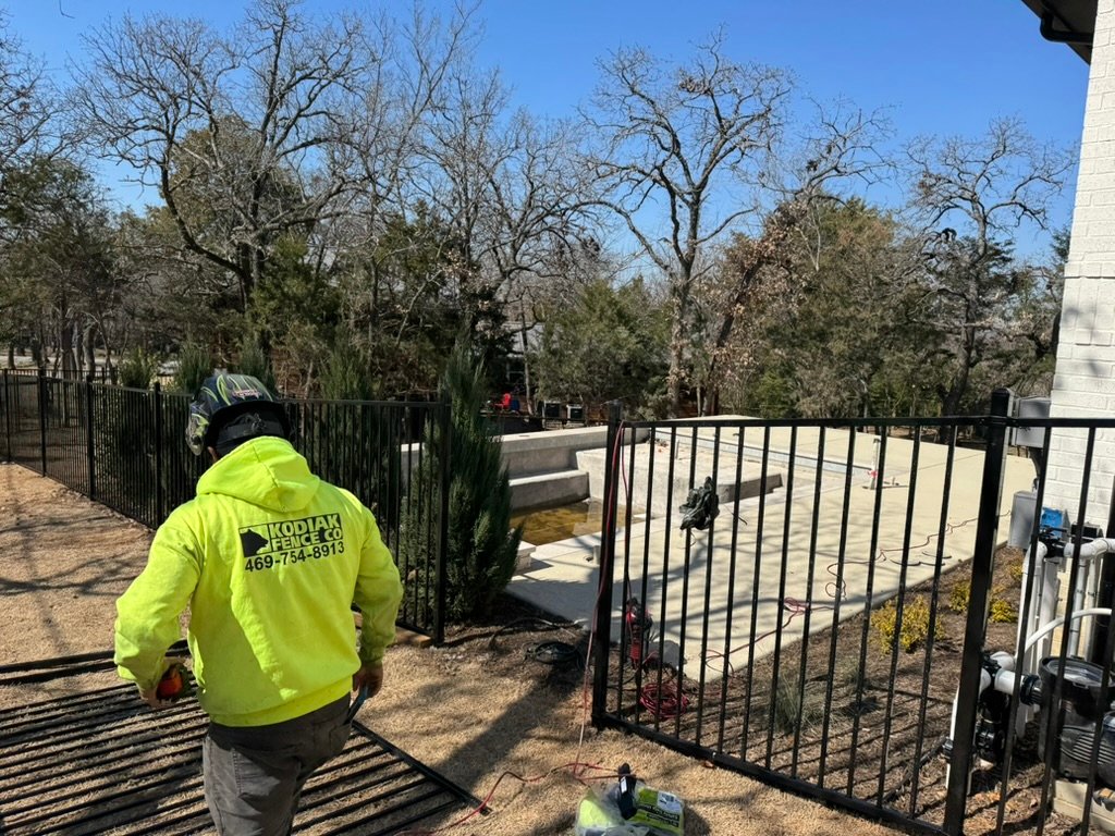 Wrought iron fence in Dallas