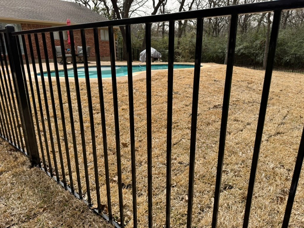 Ornamental pool fence in Flower Mound TX